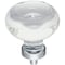 Jeffrey Alexander 1-3/4" Diameter Polished Chrome Button Glass Harlow Cabinet Knob G120L-PC - alternate 1